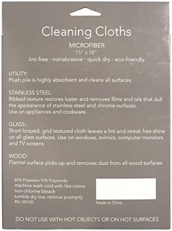 KAF Home Pantry Multipurpose Microfiber Textured Cleaning Cloth 4-Pack - Image 4
