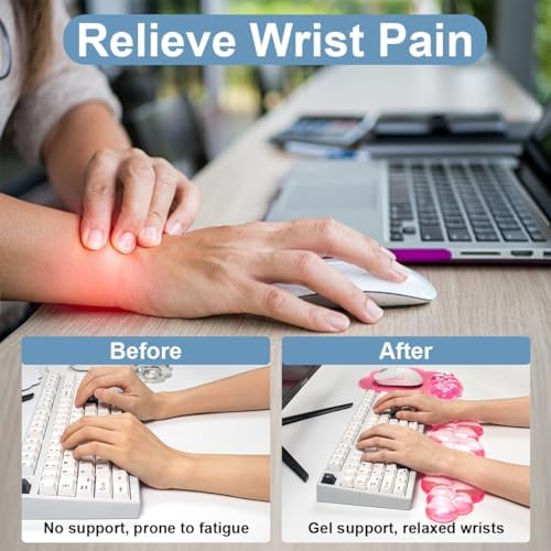 Pink Cloud Gel Wrist Rest for Keyboard and Mouse - Image 5