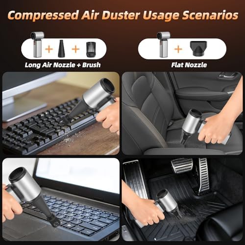 Compressed Air Duster 130000 RPM Powerful Electric Air Duster, Wireless Mini - Image 4