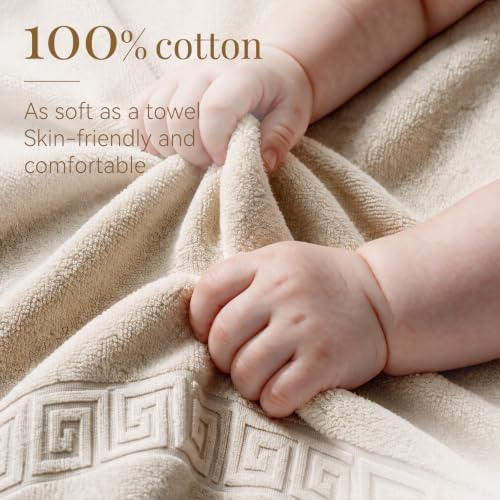 100% Cotton Bath Mat Towel, Soft & Absorbent Floor Towels 20"x32"Brown - Image 2