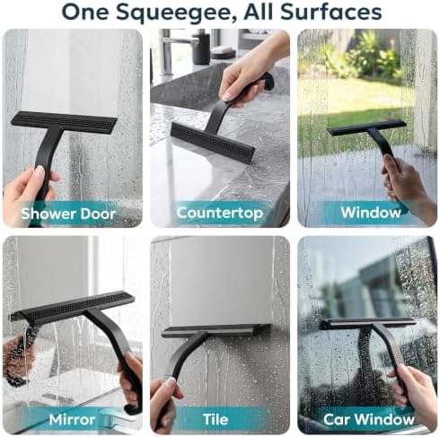 FZF Shower Squeegee for Glass Doors Window Bathroom Cleaning 10 Inch - Image 7