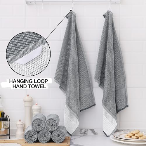 Homaxy 380 GSM Cotton Premium Kitchen Towels 12 Pack - Image 3