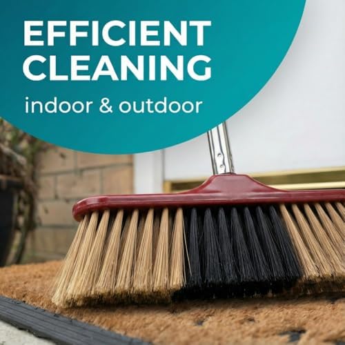 HELOMOR Indoor Broom with Dustpan Combo Set, Long Handle Floor Sweeping Broom - Image 5