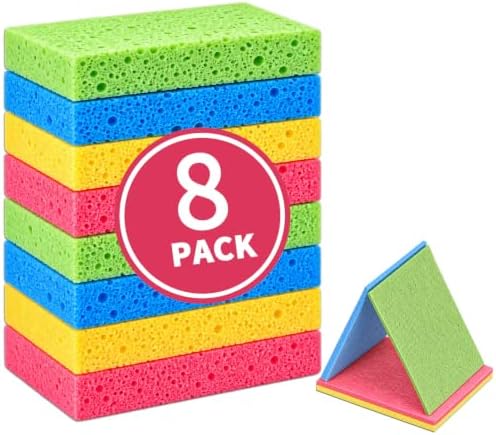 Kitchen Sponges Compressed Cellulose Sponge, Non Scratch Natural Dish Sponge by Unknown