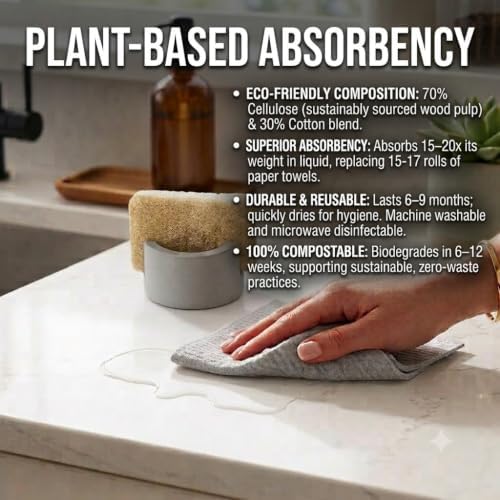 Janté Co. Plant-Based Dish Cleaning Set – Kitchen Scrubbers & Essentials - Image 5