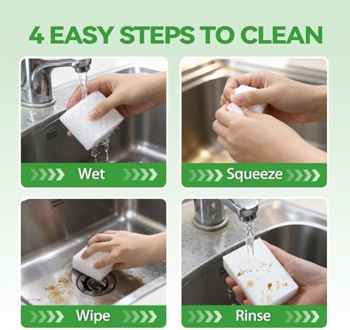 Magic Sponge Eraser 2X Density Melamine Foam Cleaning Water-Activated - Image 5