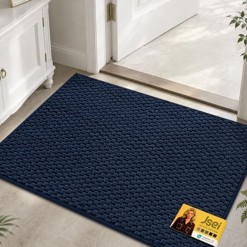 JSEI Dirt Trapper Door Mat 24"x36", Non-Slip Entryway Rugs by JSEI