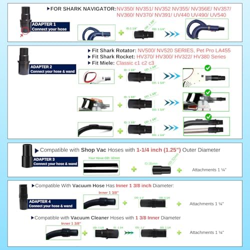 3 Pack Horsehair Soft Vacuum Brush Attachment plus Adapters - Image 3