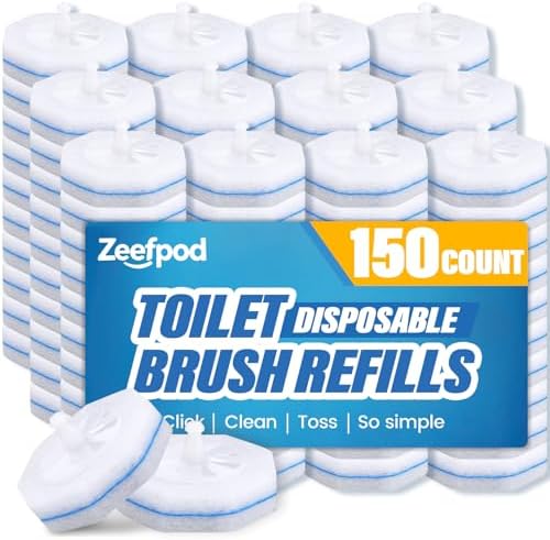 150 Pack Toilet Brush Refills, Disposable Toilet Cleaning Pads by Unknown