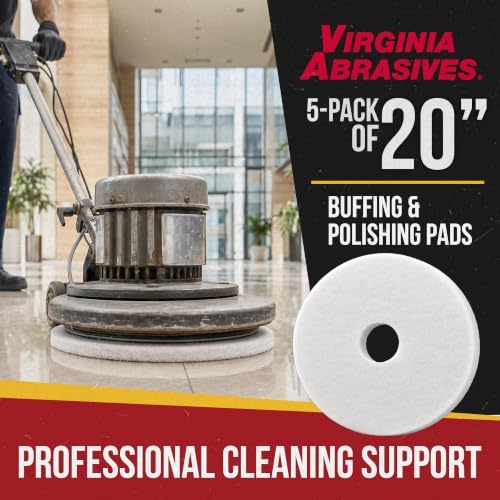 White Floor Maintenance Pads, High-Gloss Buffing & Polishing - Image 4
