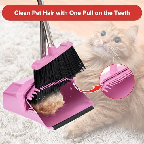 Tiumso Broom with Dustpan Combo Set, Brooms and Dust Pan with Handle, Brooms - Image 4