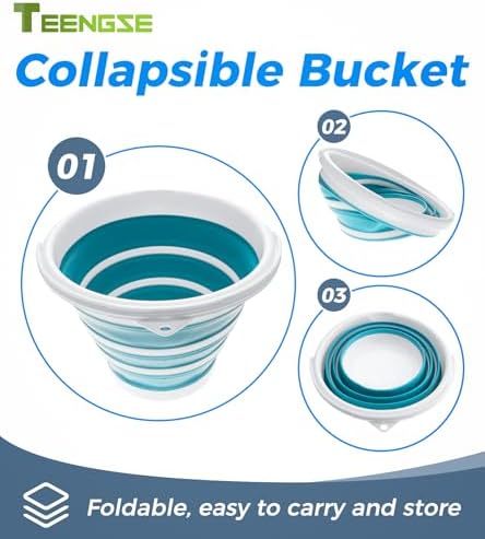 10L Portable Collapsible Silicone Bucket - Image 3