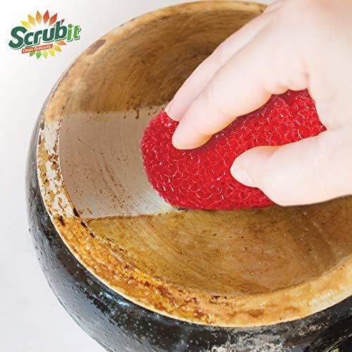 SCRUBIT 18 Round Nylon Dish Scrubber Scouring Pads - Image 2