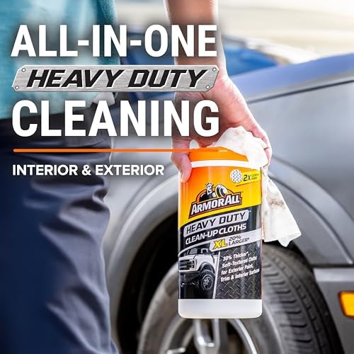 Armor All Heavy Duty Clean-Up Cloths, Extra Large Car Wipes - Image 2