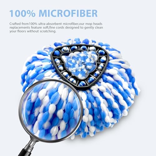 3 Heads + Base Spin Mop Replacement Head - Image 4