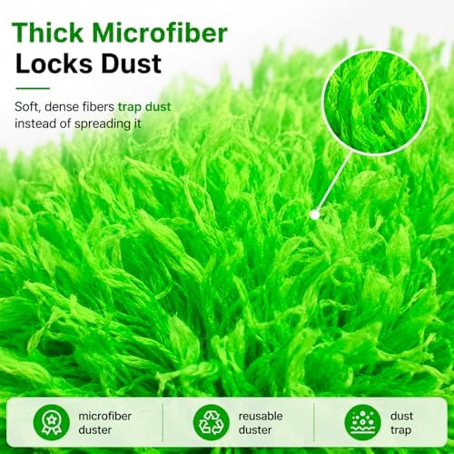 AZUN Microfiber Duster for Ceiling Fans, 30-100 in Telescoping Pole - Image 5