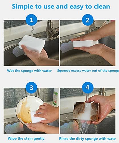 Magic Sponges Eraser, 10 Pack Melamine Sponge Bulk, 2X Density, Long Lasting - Image 3