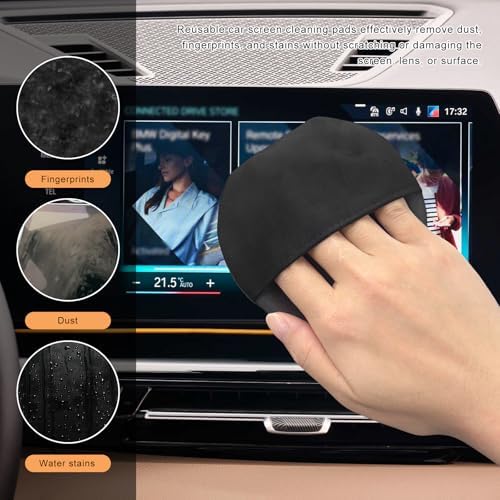2 PCS Car Screen Cleaner, Square Microfiber Cloth Non-Scratch Auto Touchscreen - Image 4