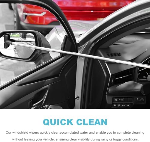 Car Rearview Mirror Wiper, Portable Side Mirror Squeegee Water Cleaner - Image 5