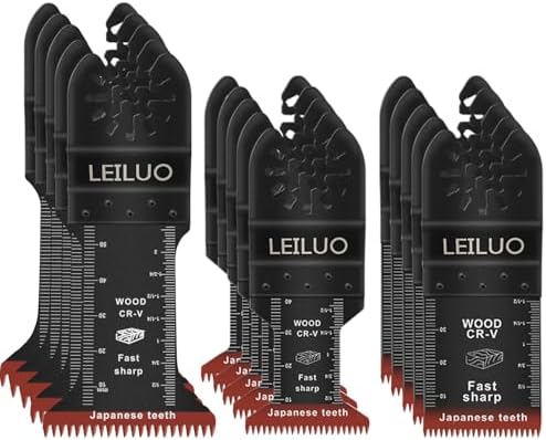 LEILUO 15Pcs Oscillating Saw Blades Wood, Japanese Teeth Multi Tool Blades by LEILUOTOOLS