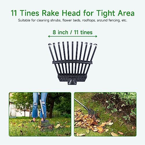 GreatBuddy Adjustable Leaf Rake, Flower Bed & Small Area - Image 3