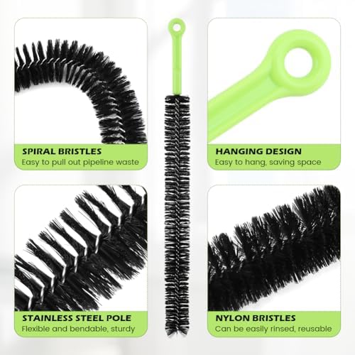 2 Pcs 16.5 Inch Flexible Drain Cleaning Brush Set - Image 3
