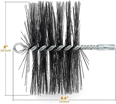 Stanbroil 8 Inch Round Steel Chimney Cleaning Brush - Image 2