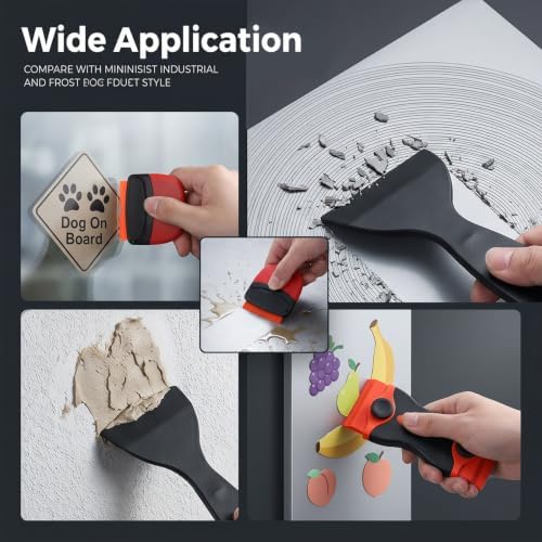 9 Pcs Plastic Razor Blades Scraper, Plastic Scraper Tool - Image 7