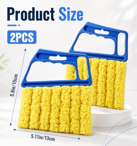 2 Pcs Window Blind Cleaning Brush, Blind Cleaner Duster Tool 7‑Finger - Image 2