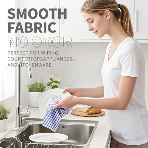 Oeleky Kitchen Towels, 100% Cotton Dish Towels - Image 4