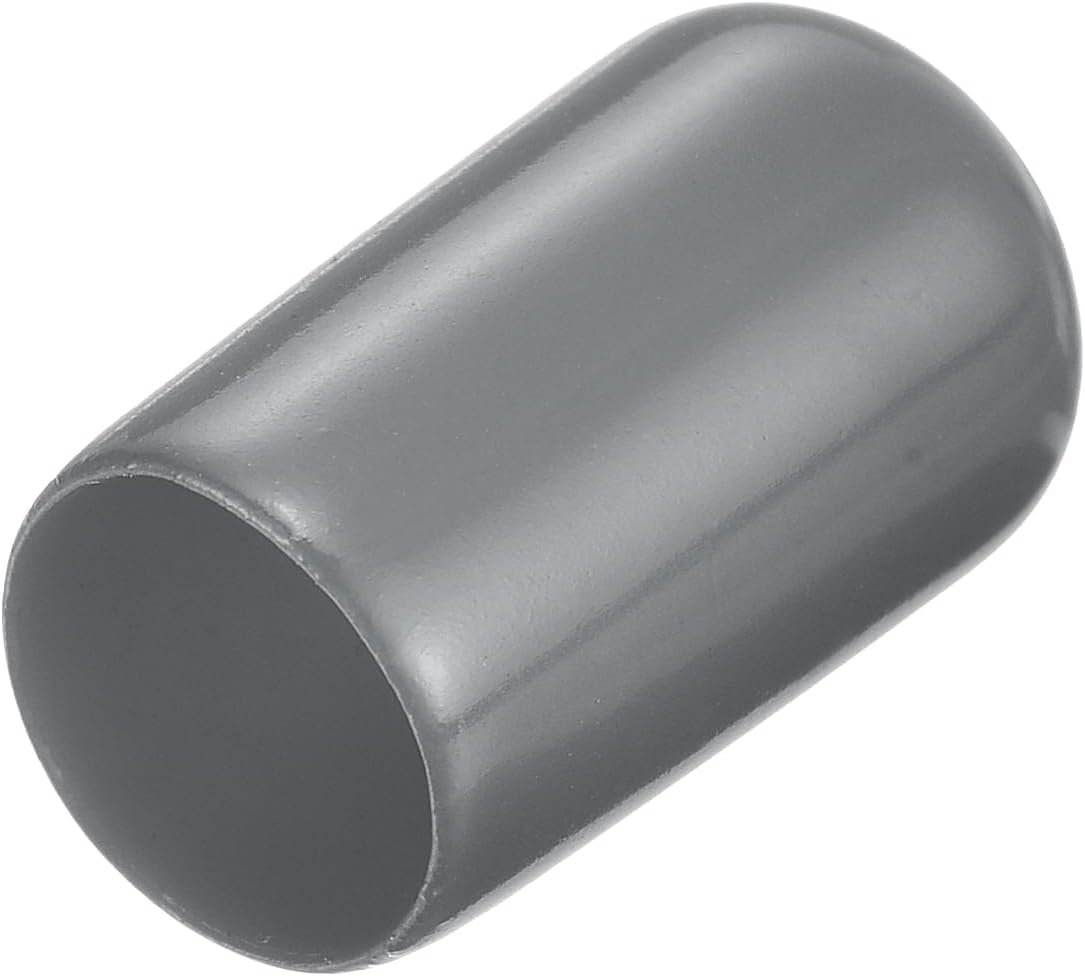 uxcell 20pcs Rubber End Caps 8.5mm ID Vinyl Round Tube Bolt Cap Cover Thread Protectors Dark Grey