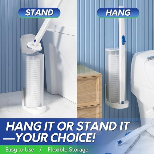 BOOMJOY Only Compatible BOOMJOY Disposable Toilet Brush, Replacement Heads - Image 5
