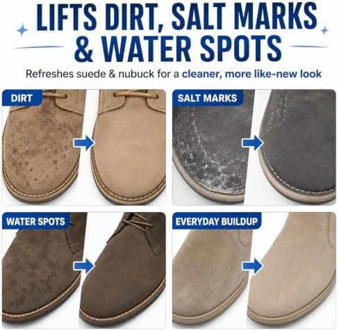 Suede Shoe Cleaner Kit, 6.76 oz Foam Shoe Cleaner & Nubuck Cleaner - Image 2