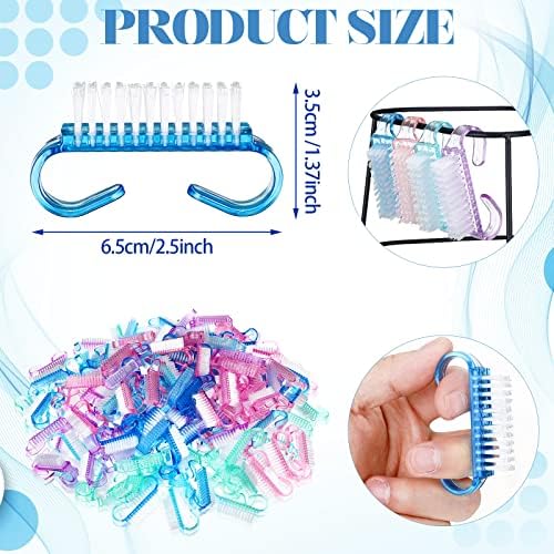 Bokon 400 Pcs Handle Grip Nail Brush Bulk Fingernail Scrubbing - Image 2