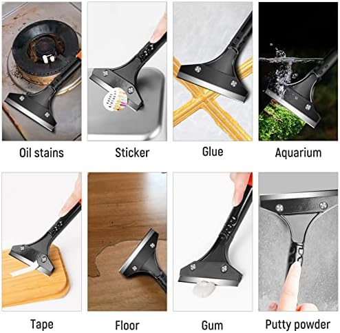 DIYSELF 11-Piece Razor Blade Scraper, Long Handle Floor Scraper, 10 Blades - Image 6