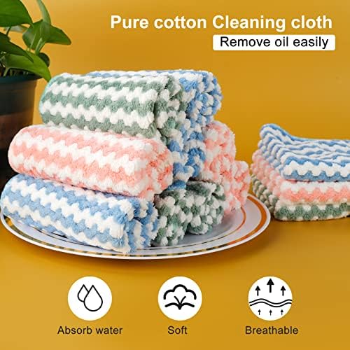 Microfiber Cleaning Cloths, 12 Pack, 10 x 10 in, Kitchen Towels - Image 3