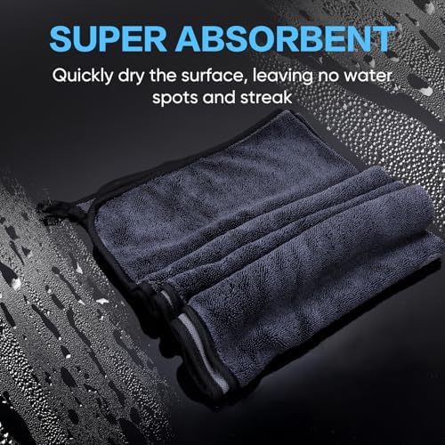 TEAWOO Shiny Wipes Shower Cleaning Cloth, Ultra Absorbent Car Drying Towel - Image 3