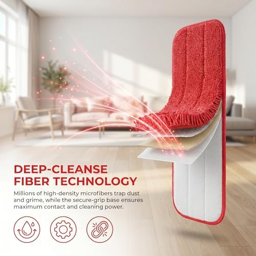 12Pack Microfiber Mop Pads, Reusable and Washable Spray Mop Pads - Image 4