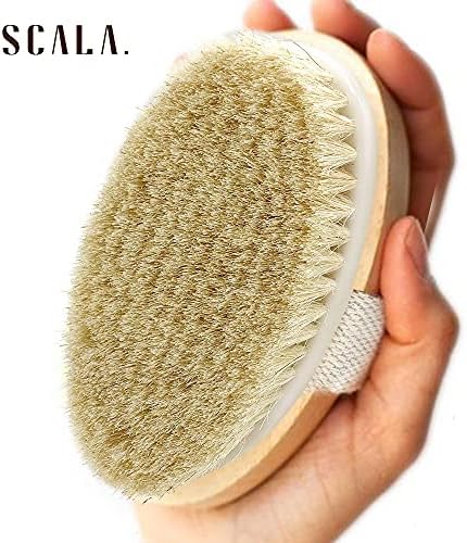 Scala Body Brush Natural Bristle, Dry Brushing Exfoliator - Image 4