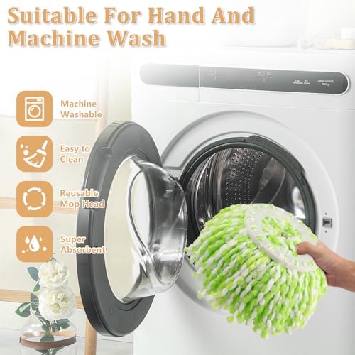 NICEMOVIC 5 Pack Spin Mop Replacement Head - Image 7