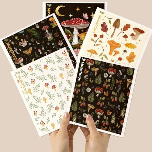 5 Pack Reusable Swedish Dishcloths by MuseHaus