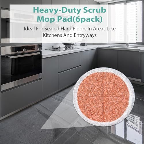 6 Pack Spin-Wave Mop Replacement Pads Compatible - Image 3