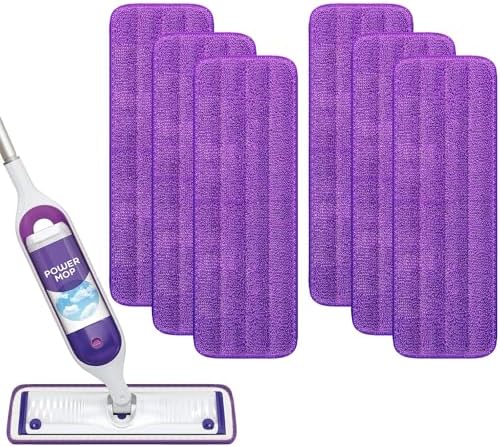 6 Pack Reusable Power Mop Refill Pads by ABetterChoiceforYourHome