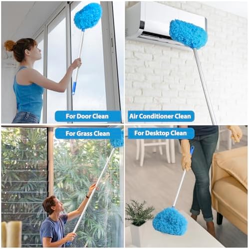 FONUNO Ceiling Fan Cleaner Duster High Ceiling Extended Fan Blade Cleaner - Image 6