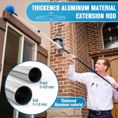 Upgraded Electrostatic Ceiling Fan Duster, 5-12FT Telescopic Pole Ladder-Free - Image 4