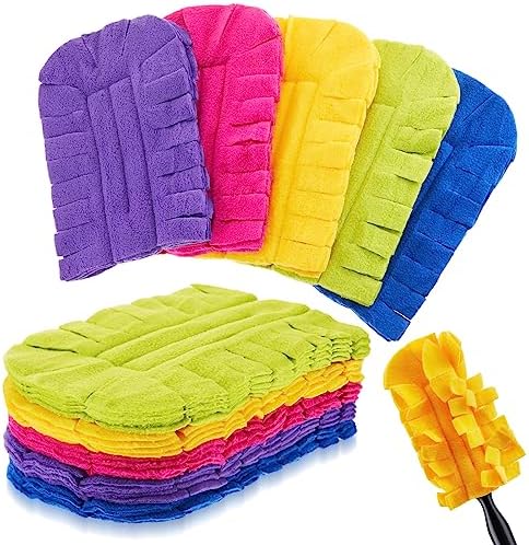 12 Pcs Reusable Duster Refills Washable Pads, Dark Color by Zubebe