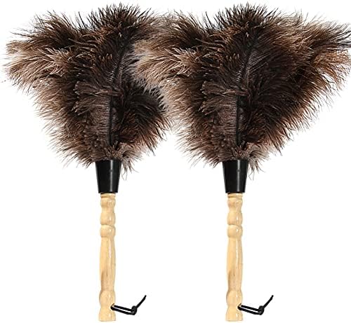 Ostrich Feather Duster 14 inch Feather Duster Fluffy Natural Genuine Ostrich by iHUFeather