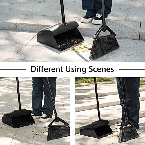 Eyliden Heavy-Duty Commercial Broom and Dustpan Set, Windproof Lid - Image 2