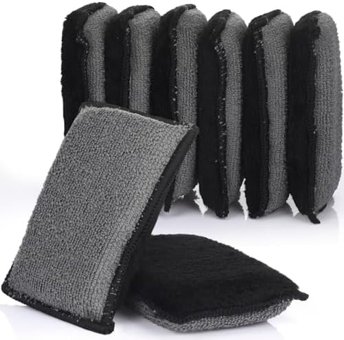 Mudder 8 Pcs Car Interior Scrubbing Sponge 5'' x 3'' Fiber Car Wax Applicator by Mudder