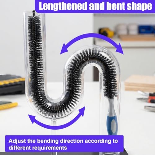 Car Engine Cleaning Brush with Long Handle, Flexible Hard Bristle Auto - Image 4
